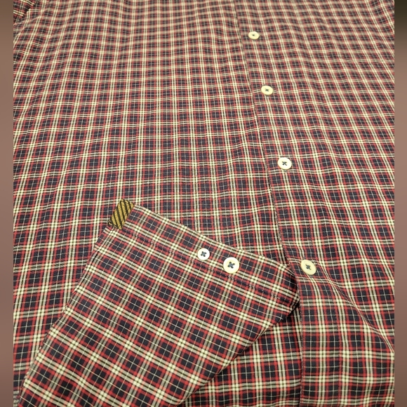 Billy Reid Standard Cut Plaid Gingham Long Sleeve Button Up Size XL - Picture 6 of 7